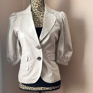 BCBG Maxazria beige Nancy blazer jacket size S